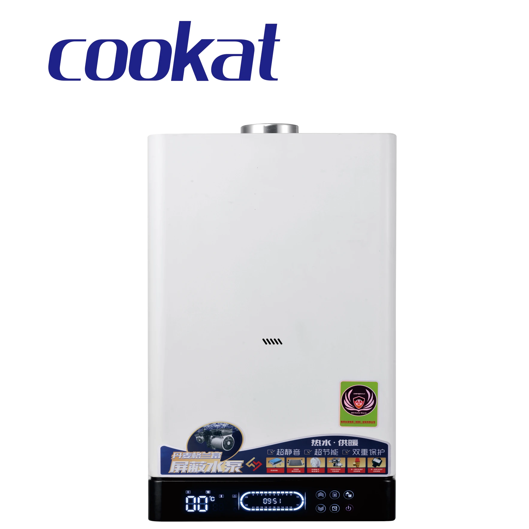 Cookat High Quality Gas Water Heaters 6L-16L Instant Burner Steel Tankless Home Appliance 12L Copper Heat Exchanr Household Use
