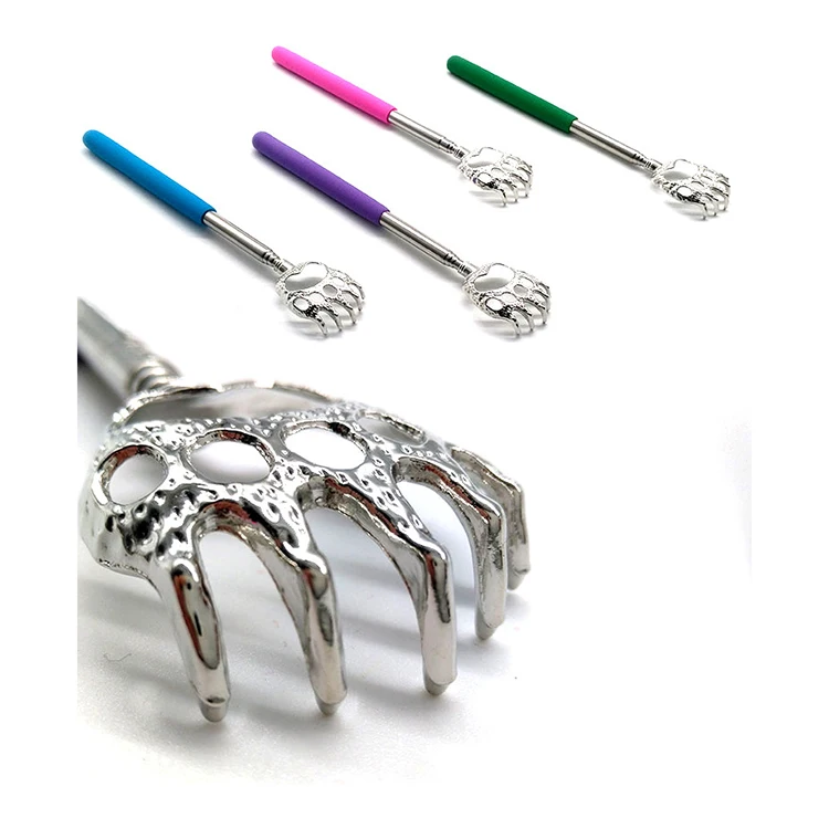 Retractable stainless steel tickling bear claw scratching metal back scratcher tickling artifact