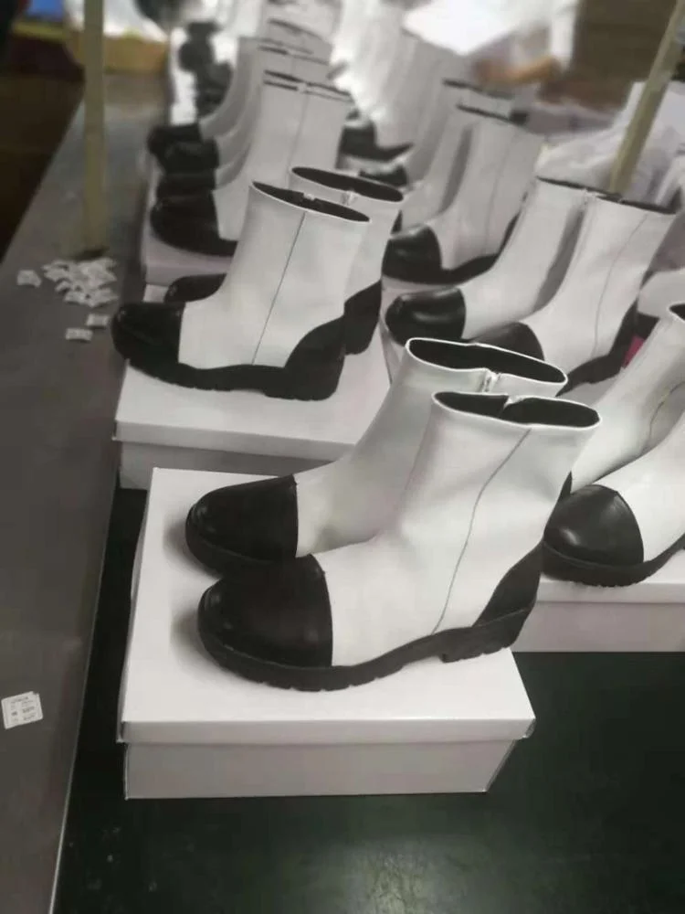 LXG,nice quality shining full grain leather upper white combat boots Qatar market popular tactical boots HSM291