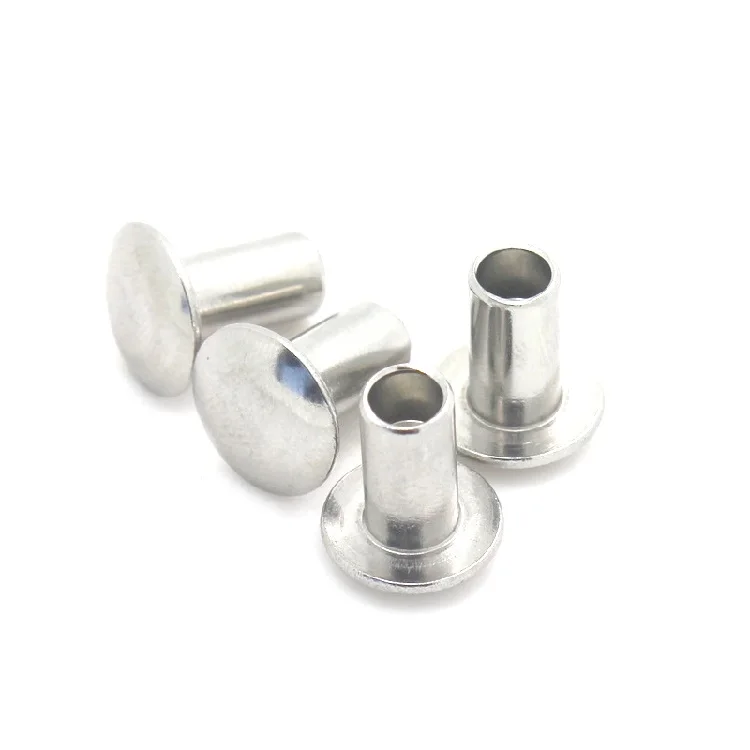 M5 Stainless steel 304 half blind Pan Head flat head Semi-tubular pin Rivets round head hollow rivet for leather