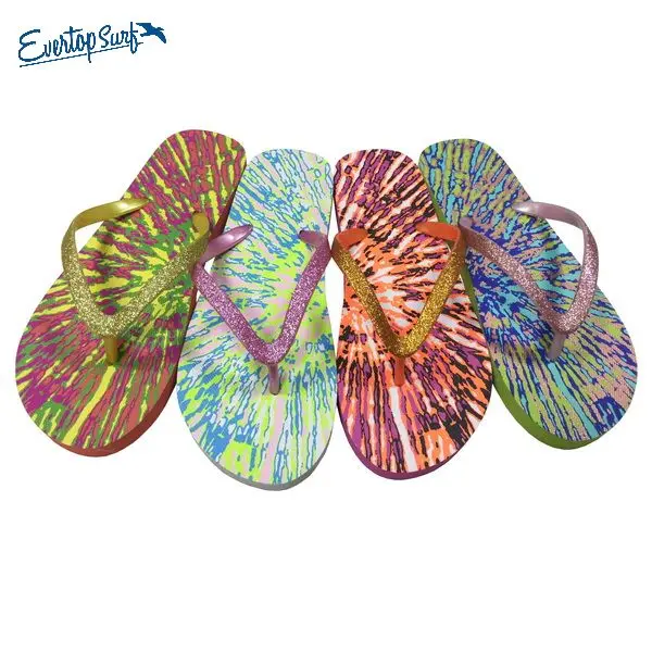 High Quality Summer Beach Custom Logo Flat Rubber Colorful Women Flip Flops