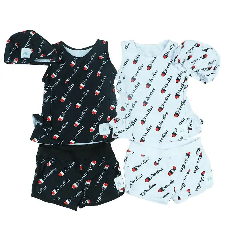 children baby swimsuit bikini girl bathing suits top and shorts 2pcs clothes swimwear 10 years old girls swim suits