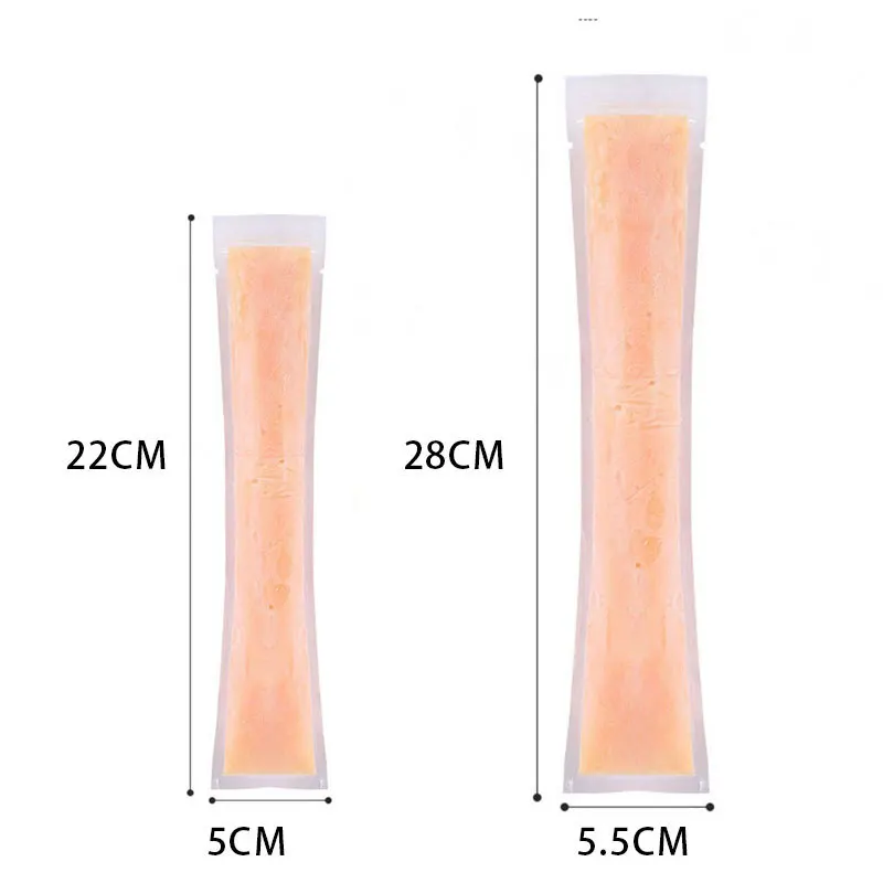 Disposable Free Transparent Freeze Yogurt Diy Ice Lolly Pop Pouch Popsicle Mold Bag With Zipper Bag Bags
