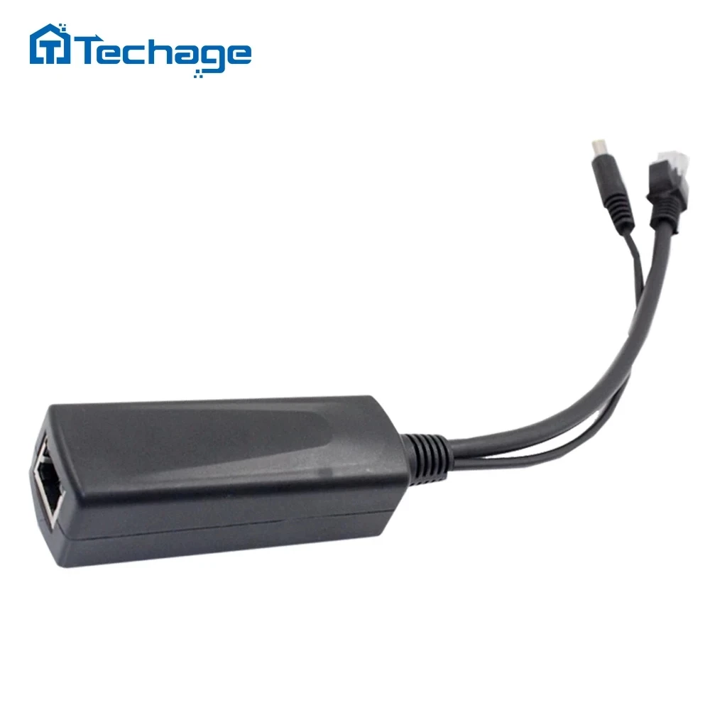 Новый разветвитель Techage Power Over Ethernet IEEE802.3at/af 12 В/1 2 А 24 Вт Мини POE для IP-Камеры