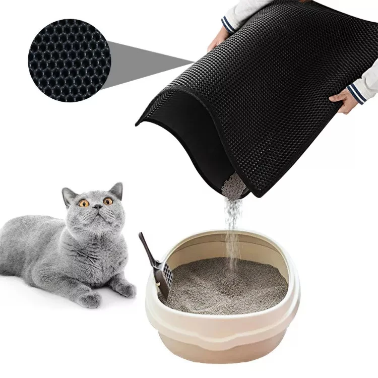 Double-Layer Eva Cat Litter Trapping Mat Cat Litter Mat Trapper Cat Litter Box Mats