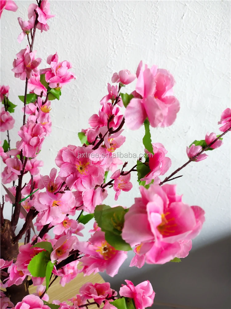 artificial flowers potted silk flowers potted plant peach blossom tree
