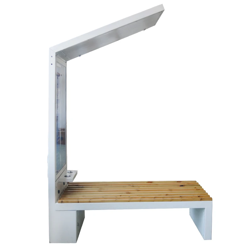 Outdoor Patio Garden Urban Metal Smart Furniture High Quality Chair Modern Solar Cell Garden Bench