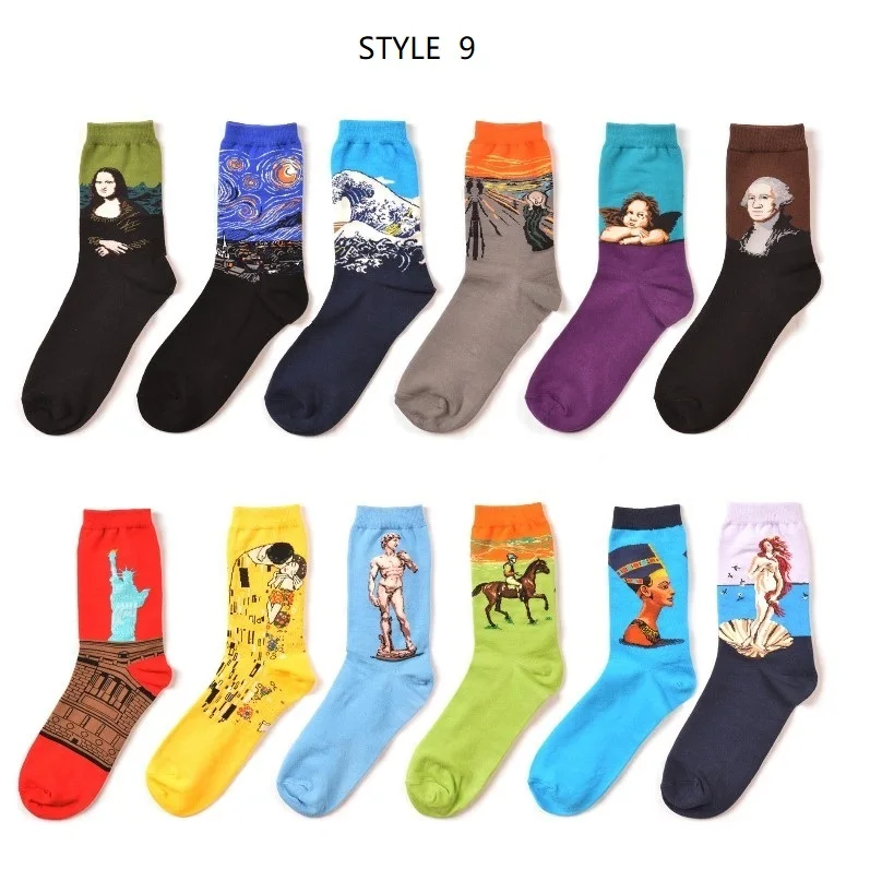 Kousen Заводской Дизайн Socken Пользовательский логотип хлопок Calcetines трубка красочные женские счастливые