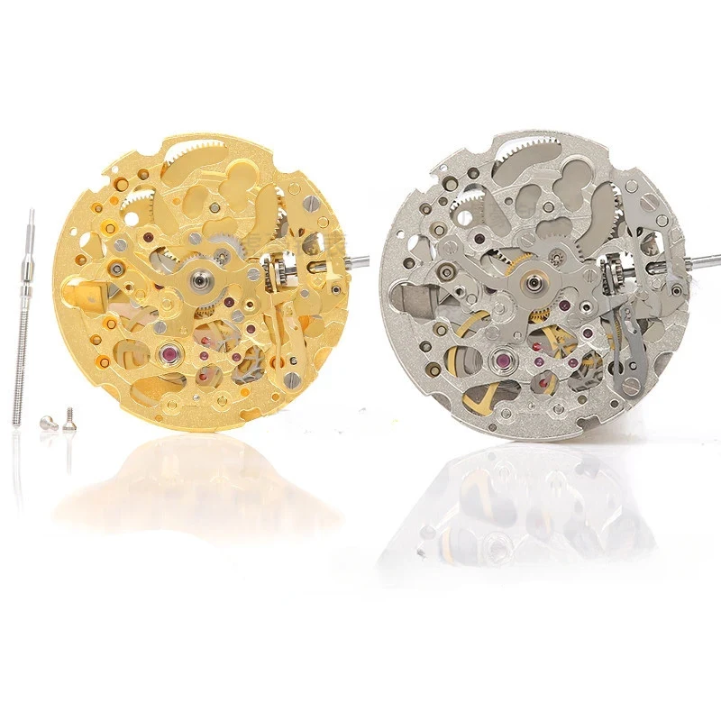 21 Jewels Original Japan Miyota Skeleton Automatic Mechanical 8n24 Movement