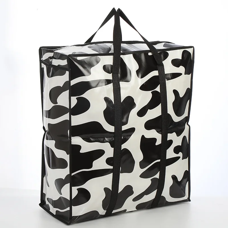 Reusable Polypropylene eco bag Laminated Reusable shopping tote bag non woven zipper bag With Custom Logo