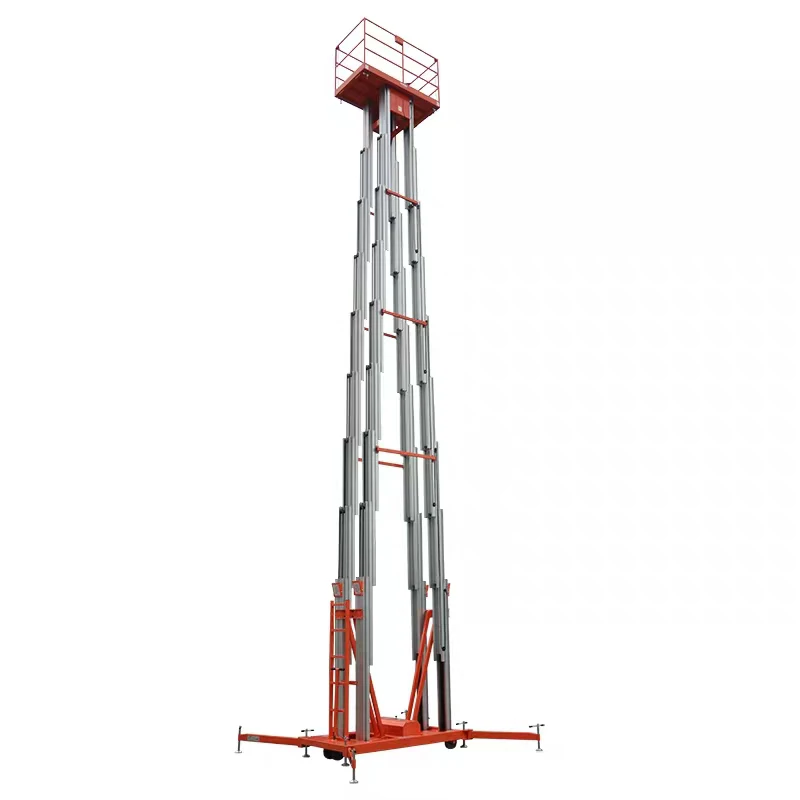 8m Dual Mast Electric Aluminum Ladder Lift automatic lifter for solar panel Install