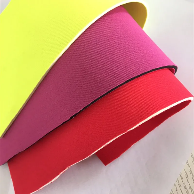 Wholesale 1.5-20mm Neoprene Fabric Rubber Sheet In Rolls Customized Colors Thickness Neoprene Polyester Material SBR SCR Rolls