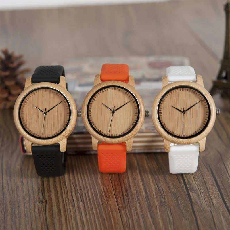 BOBO BIRD Wholesale Luxury Silicone Men Wood Watches