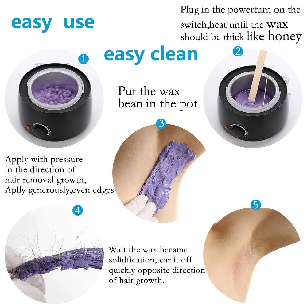 Custom LOGO Wax Heater Machine Hair Removal Kit Epilation Cire Wax Machine Wax Cartridge