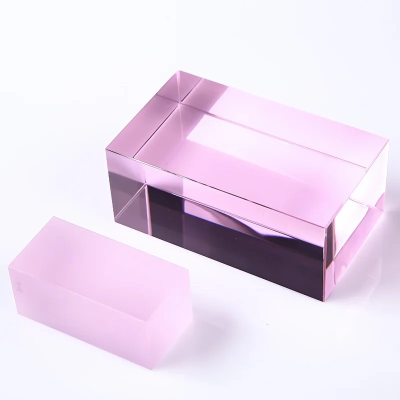 Best Quality K9 Crystal Blank Cubes Colorful Glass Block For Photo Engraving