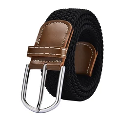 Заводская распродажа, эластичный плетеный модный эластичный тканый ремень, индивидуальный дизайн, Холщовый тканый ремень для мужчин и женщин