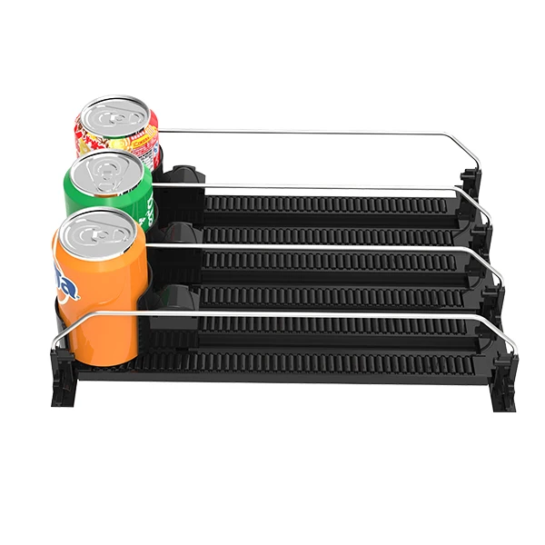 Soda Can Organizer Drink Fridge Grocery Store Shelf Pushers Divider Spring System