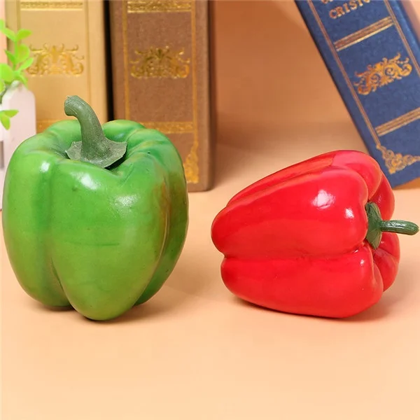 decorative red lifelike imitate artificial pepper for kitchen decor