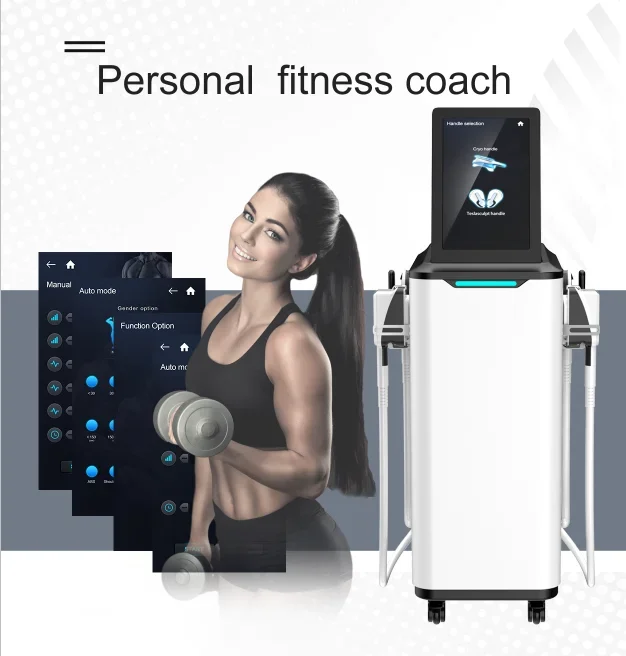 High intensity focused electromagnetic muscle stimulation cryolipolysis slimming machine