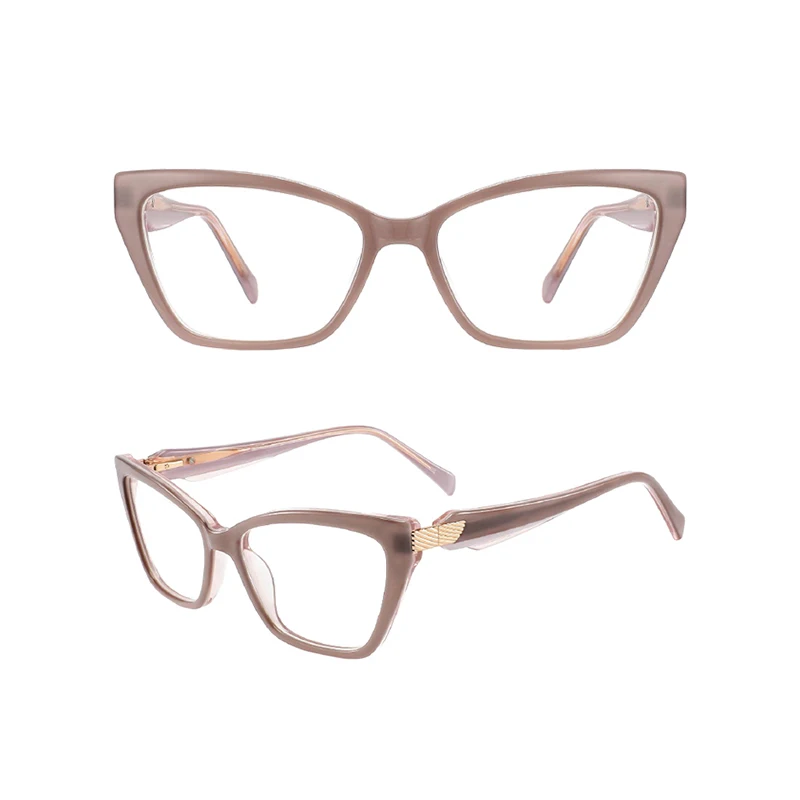 Cellulose Acetate Eyeglasses Frame Women Optical Glasses Custom Acetate Polishing Repairable Spring Hinge For Men