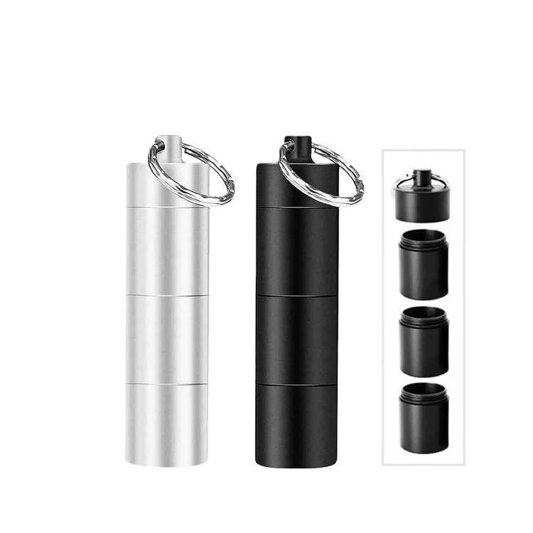 Metal mini pill box easy to open in bulk rotatable capsules 7 days 7 boxes portable medical