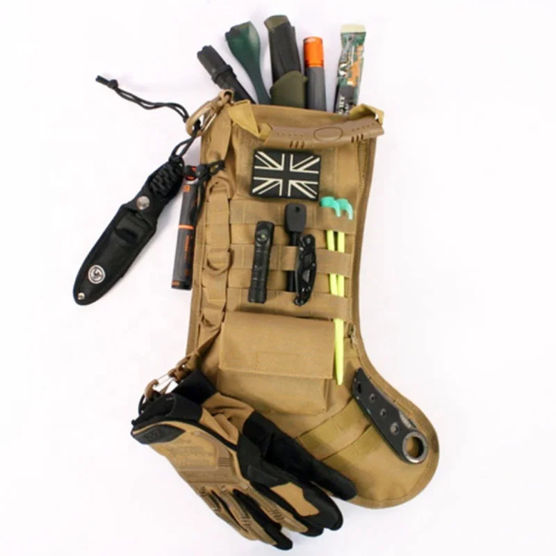 Wholesale Christmas Tactical Stocking Gift Pack Custom Practical Storage Bag