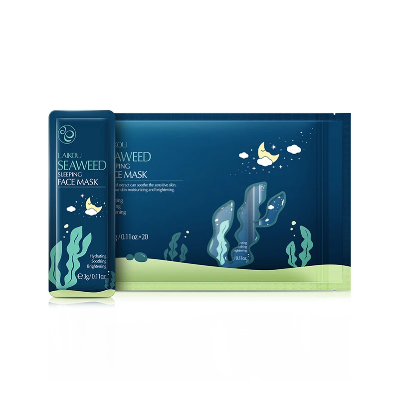 2021 OEM/ODM Korea Natural Silk Mask Sheet Sleeping Disposable Seaweed Mask Natural Collagen Mask