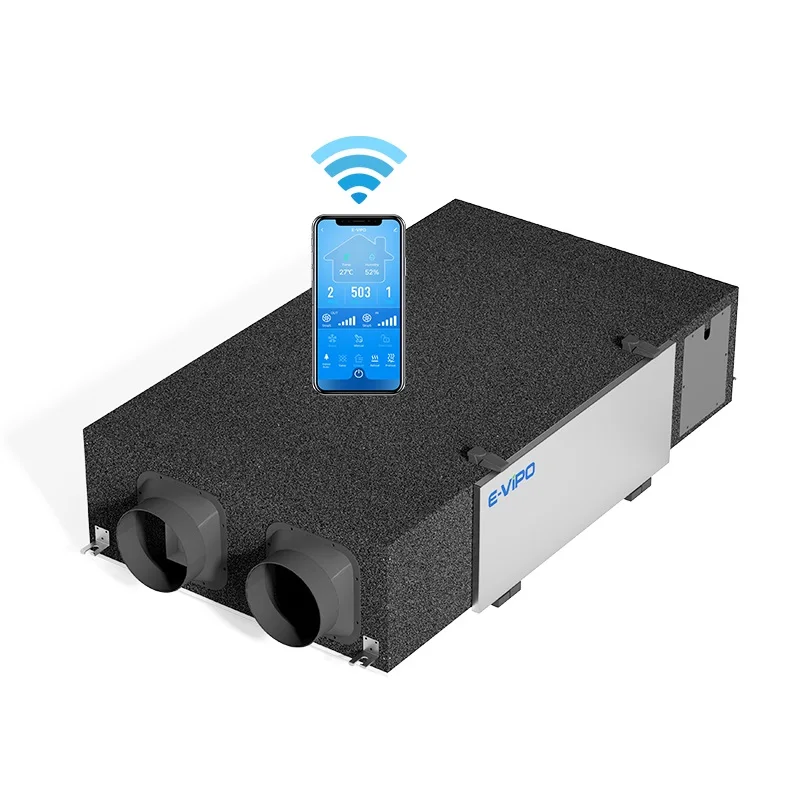 Fresh Air Pm2.5 Purification Villa ERV HRV MVHR Mechanical Heat Recovery Ventilation System