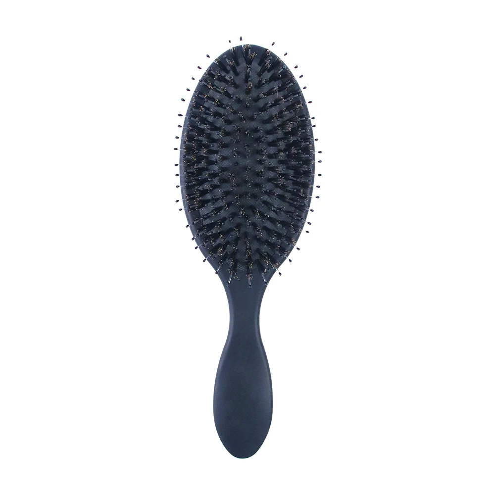 New style custom paddle wet hair brush round air cushion nylon pins boar bristles hairbrush for curly hair
