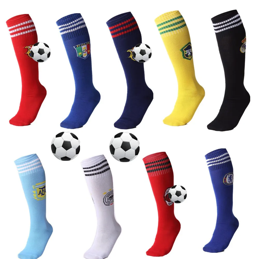 Anti slip teens children soccer Socks colorful breathable youth sock boys girls Poly-cotton football team Socks