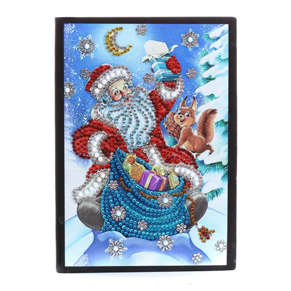 50 Pages Diamond Painting Notebook DIY Mandala Special Shaped Santa Claus Diamond Embroidery Cross Stitch A5 Notebook Diary Book