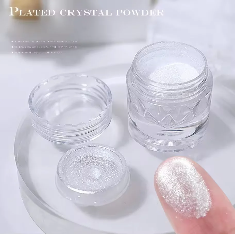Ceramic Paint Pigment Shine White Color Aurora Powder Moonlight Magic Plated Crystal Rubbing Chrome Powder
