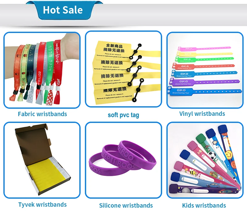 one-time use custom slide lock wristband/fabric festival wristband/polyester wristband for events China