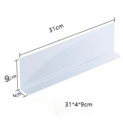 Unnies Wholesale Custom Clear Magnetic Stripe Adjustable Grocery PVC L Shape Acrylic PET Shelf Divider for Supermarket Display