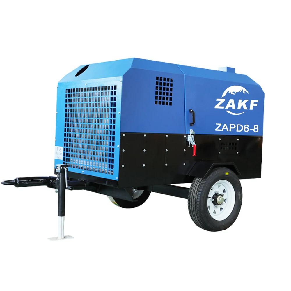 Wholesale Cheap 212CFM 41KW 8BAR portable diesel compressors mobile diesel block machine