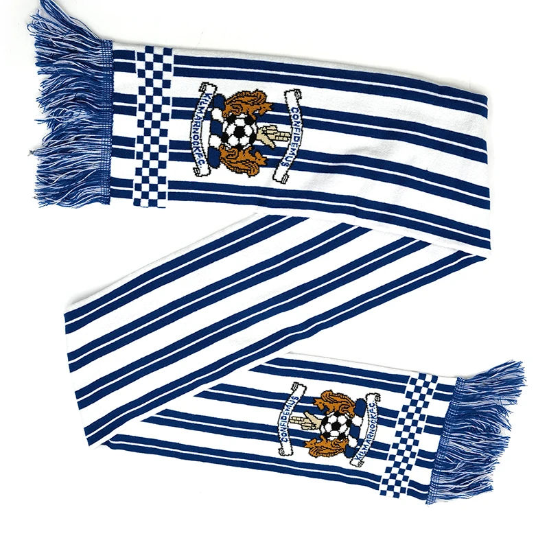 Sewingman 23SM7017 Custom National Football Soccer Team Fan Knitted Scarf with Tassel