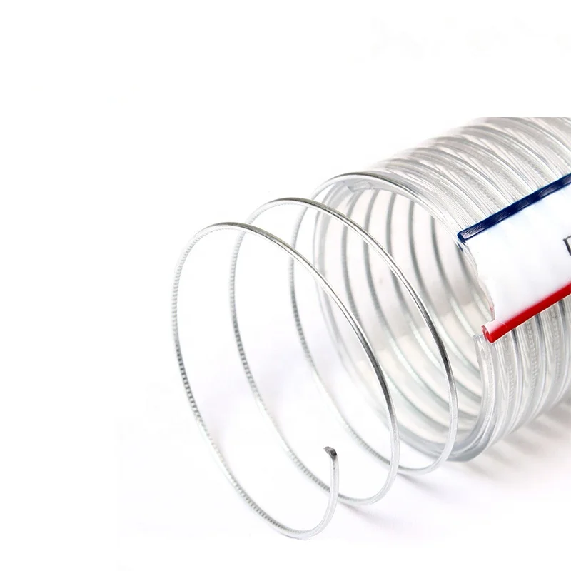EASTOPS Low Temperature Flexible PVC Transparent Spiral Steel Wire Reinforced Hose Pipe Float