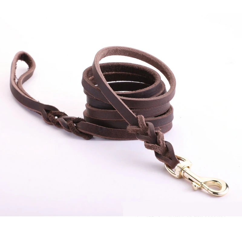 Amazon Hot Sell Dog leash pet leash leather leashes for dogs colored Black red coffee garmin dog collar