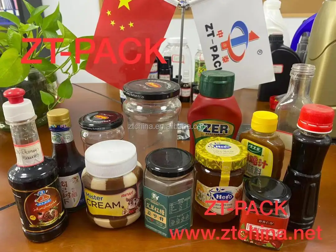 Automatic 6 Head or 8 Head Jar Cooking Piston Pump 100ml 250ml Honey/Sauce/Paste Filling Machine Production Line