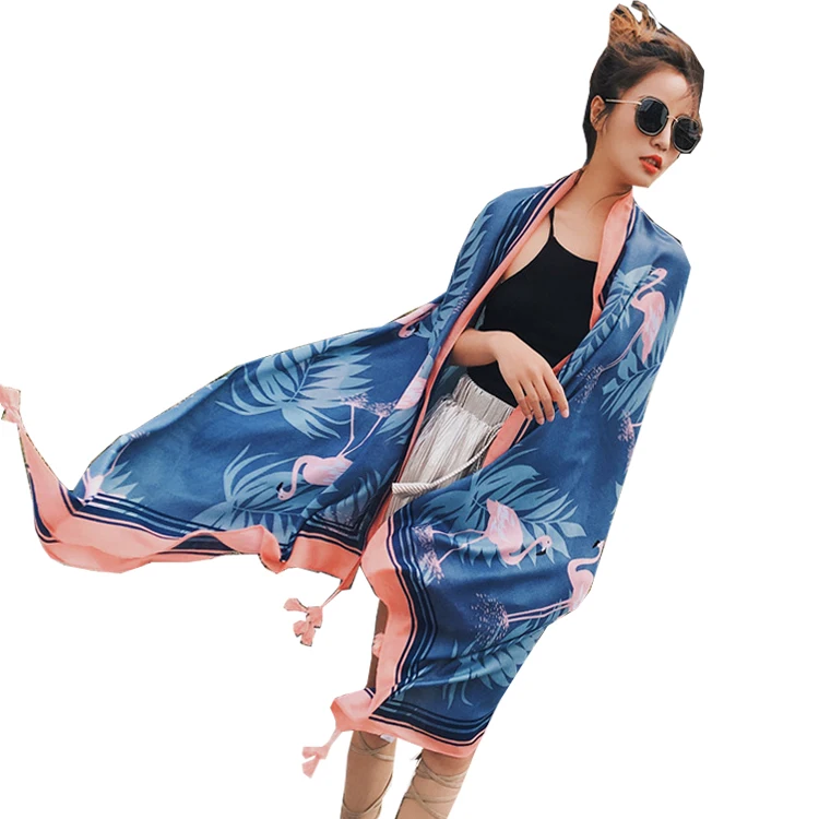 
Best-Selling Scarf Print Shawl 180*100 Cm Flamingo Pattan Printed Shawls For Women 