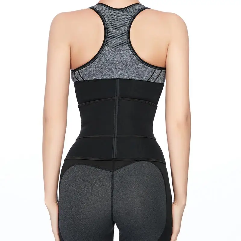 Custom Logo wholesale Waist Cincher Body Shaper Hook And Zip 7 Steel Bones Neoprene Waist Trainer Corset Zipper For Women