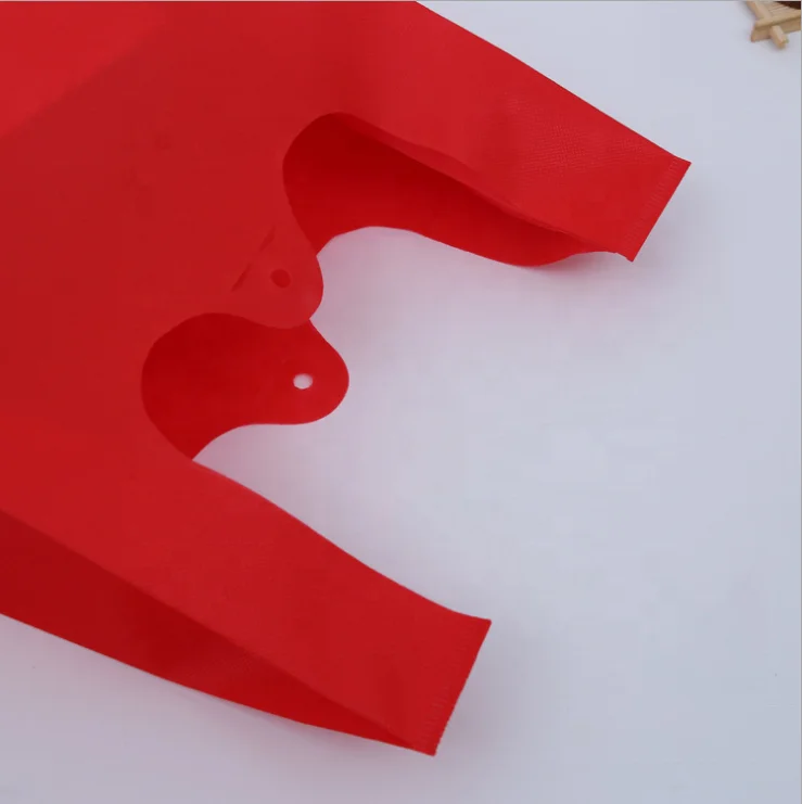 Wholesale Non woven vest bag supermarket shopping bag non woven t shirt custom logo bags packaging