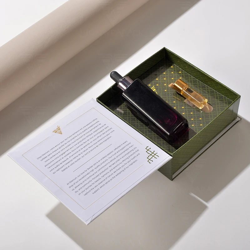 Lionwrapack Customizable Logo Perfume Box Free Samples Sustainable Design Magnetic Closure Inner Tray and Eco-Friendly Material