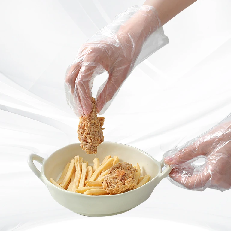 Disposable Plastic Gloves Disposable Pe Plastic Gloves Transparent Ldpe Poly Food Polyethylene Clear Bag OEM Customized Logo