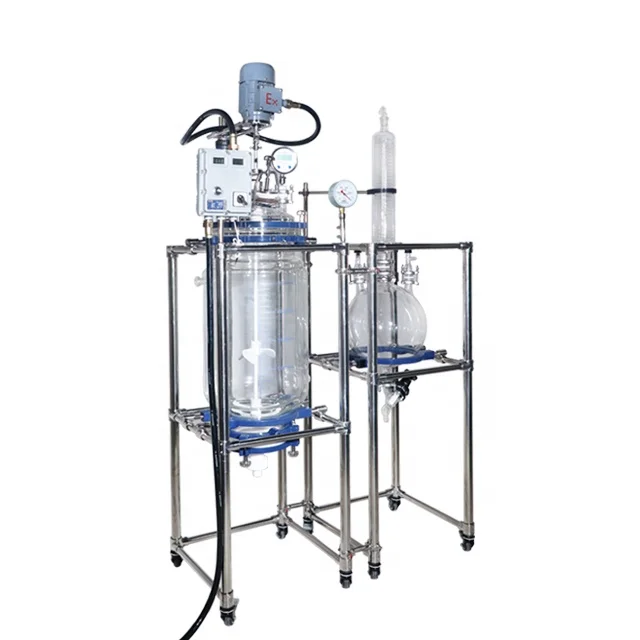 10L 20L 50L Lab Chemical Filter Glass Reactor Crystallization Reactor