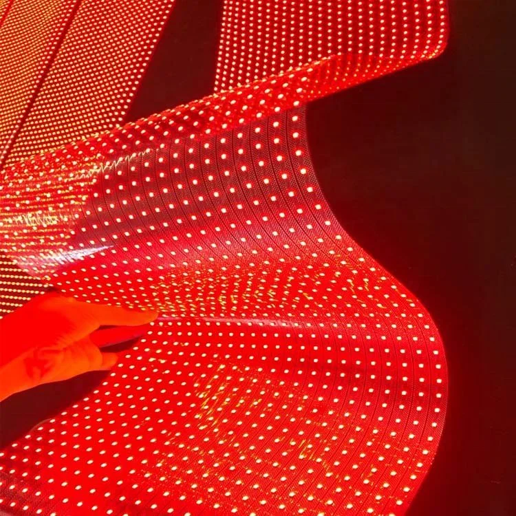 LED holographic transparent high-definition display with strong stability Transparent film screen for office building glass