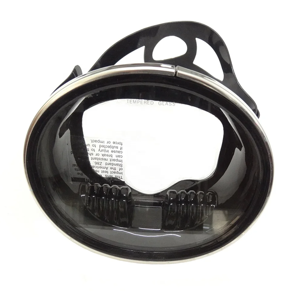 
large view one lens tempered glass underwater oval round dive snorkel scuba spearfishing mask 