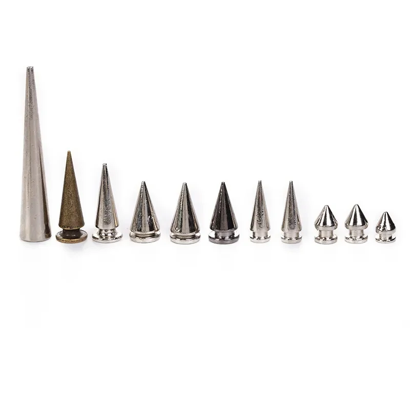 Factory Conical Tree Screw Back Spike Stud Punk Studs Custom 7 mm Cone Shape Rivet studs With Screw Spikes