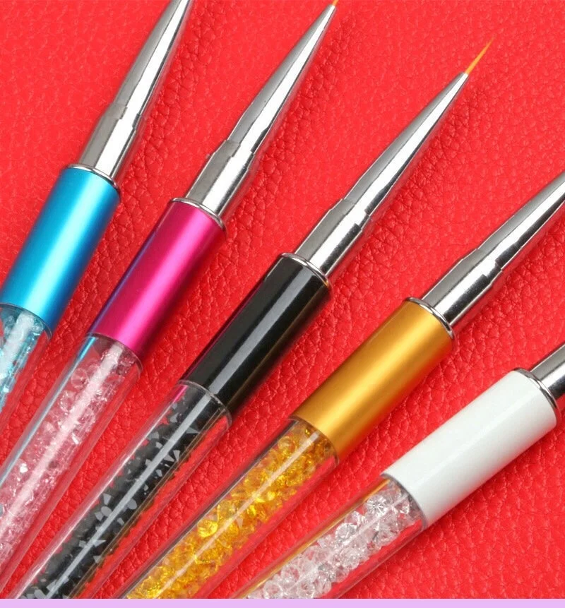 Professional 5Pcs/Set Nail Art Liner Brush Acrylic Crystal Nail Painting Carving Pen Manicure Nail Art Brushes