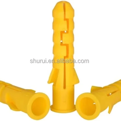 Screw Fastener Plastic Anchor Wall Plastic Pipe Nylon Expansion Bolt Plastic Expansion Tube(100pcs)